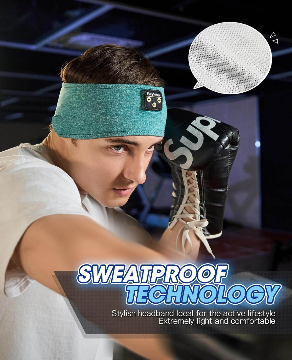 Sleep Headphones Wireless, Bluetooth Sports Headband Headphones with Ultra-Thin HD Stereo Speakers Perfect for Sleeping,Workout,Jogging,Yoga,Insomnia, Air Travel, Meditation (Green)