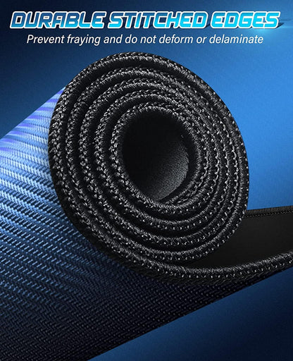Mouse Pad,  Computer Mouse Pad with Stitched Edges, Washable Mouse Mat with Superior Micro-Weave Cloth, Gaming Mouse Pad for Office & Home, Non-Slip Rubber Base, Black